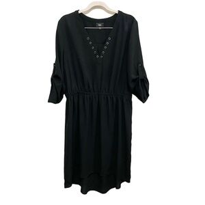 𝅺mossimo Black Hi-Lo Empire Waist Dress L